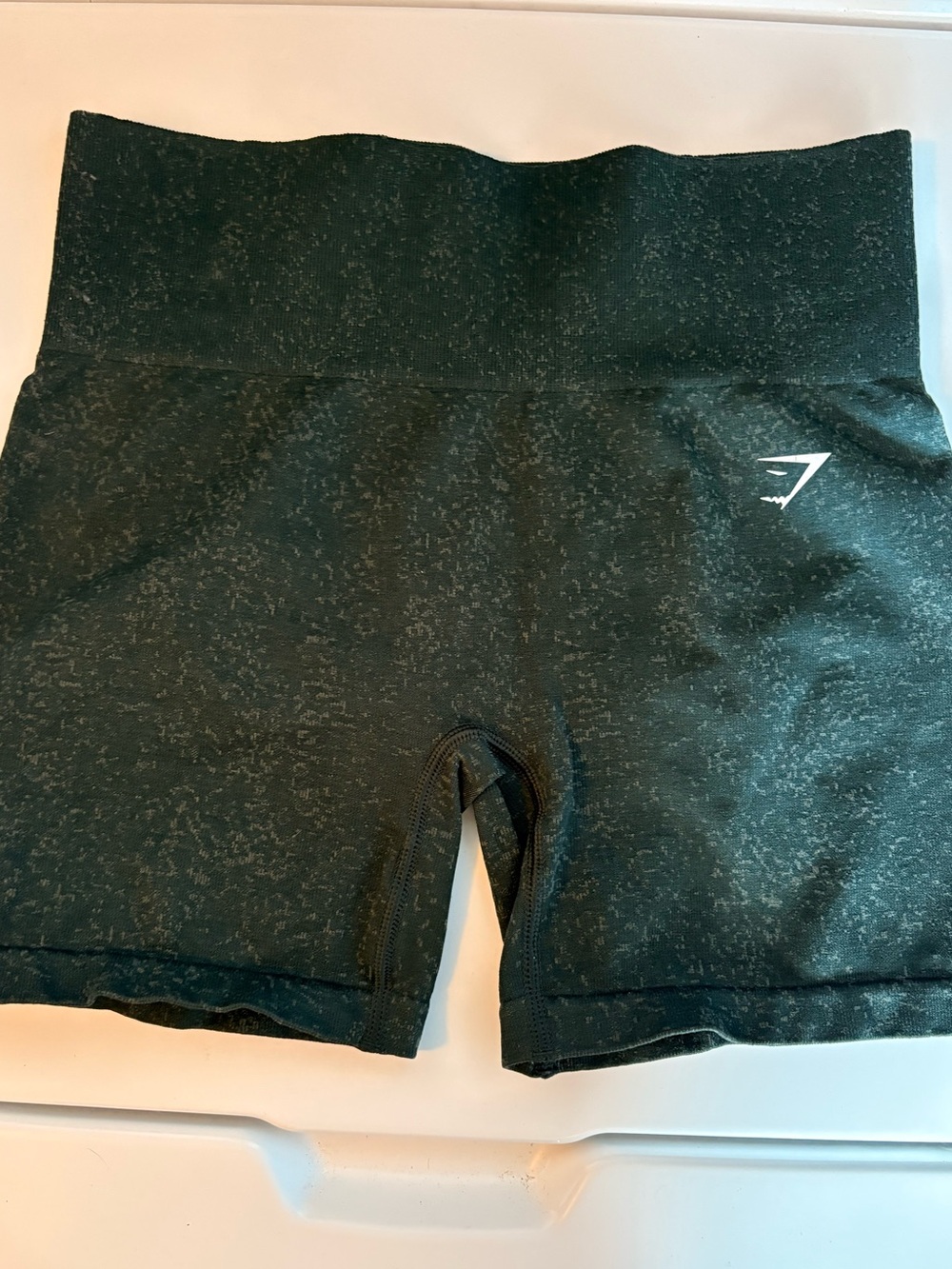 Gymshark Seamless High-Waist Bike Shorts - Dark Green Marled